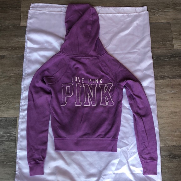 Victoria’s Secret PINK Purple Hoodie Sweatshirt - Picture 2 of 4
